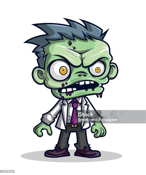 Cute Zombie Vector Design Zombie Halloween Vector Illustration With