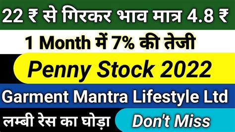 Garment Mantra Lifestyle Ltd Penny