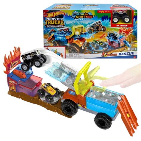 Hot Wheels Monster Trucks Zestaw Arena Smashers Na Ratunek Zmiana Kolor W Allegro Pl