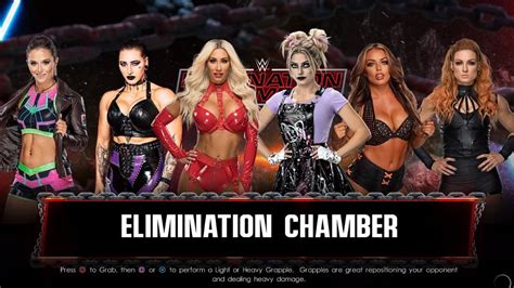 WWE 2K22 6 Women Elimination Chamber Full Match YouTube