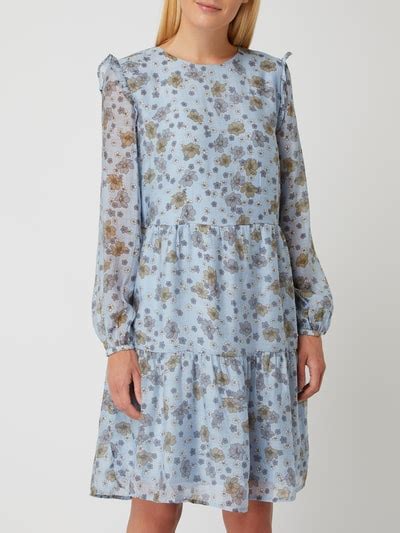 Jake S Collection Kleid Mit Floralem Muster Rauchblau Online Kaufen