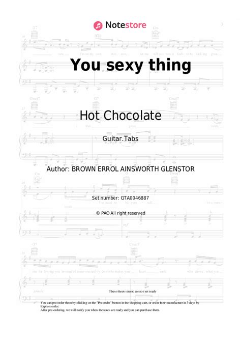 You Sexy Thing Tabs Guitar Hot Chocolate In Note Guitar