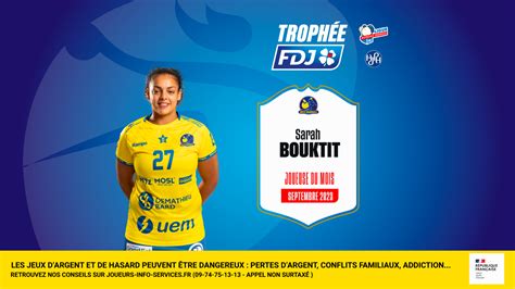 Sarah Bouktit Remporte Le Troph E Fdj De La Meilleure Joueuse Du Mois