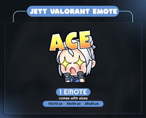 ACE Jett Valorant Emote Vtuber Valorant Emotetactics Cute Lovely Girl