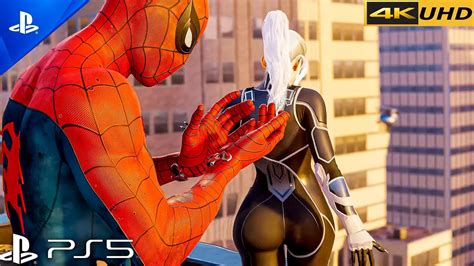 Ps5 Spider Man And Black Cat Love Story Ps5 Raytracing Graphics Gameplay 4k60fps Ps5 Youtube