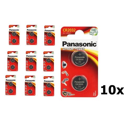 Panasonic CR2032 DL2032 225mAh 3V Lithium Knopfzelle Duo Blister