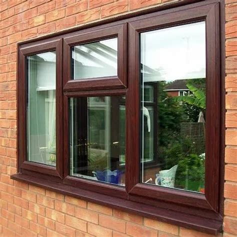 Brown Coated Rectangle Aluminium Casement Window Rs 450 Square Feet