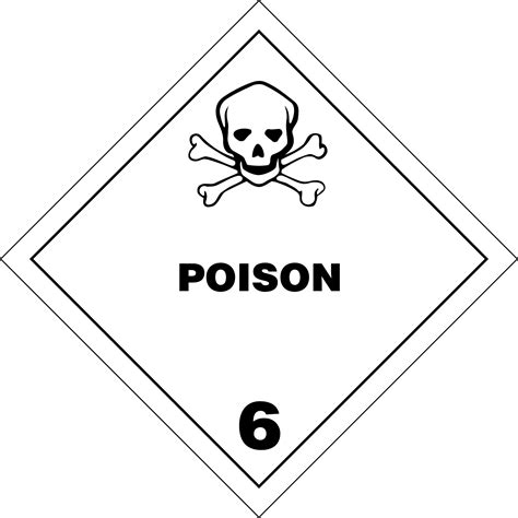 Class 6 Toxic Poisonous And Infectious Substances Placards And