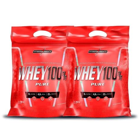 Kit 2x 100 Pure Whey Refil 907g Integralmedica Combo Integral Medica