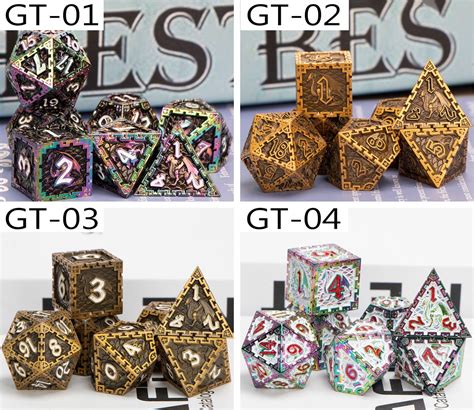 Dnd Dice Metal Dice Set Dungeons And Dragons Dandd Dice Etsy