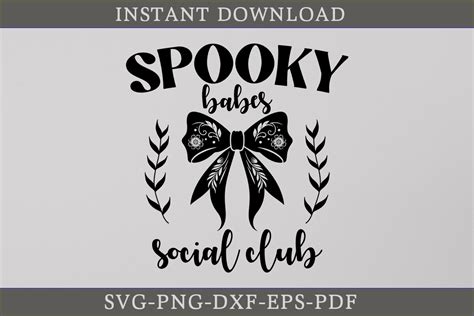 Spooky Babes Social Club Coquette Bow Graphic By CraftDesign Creative