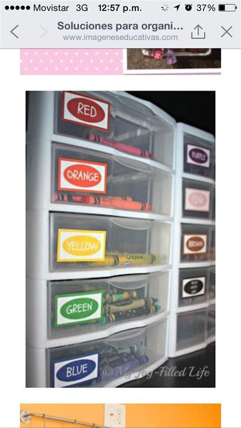 Colores Art Classroom Organization Crayon Organization Classroom