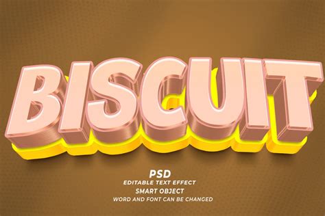 Psd D Biscuits Editable Text Effect Graphic By Truevector Creative