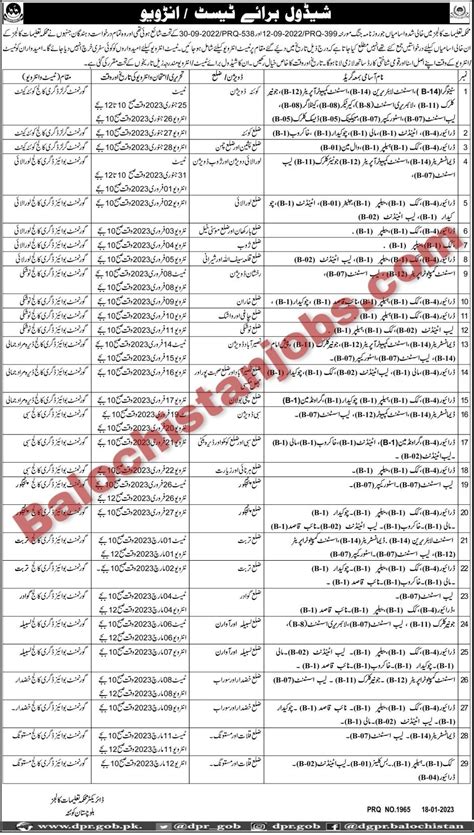 Bpsc Interview Schedule Balochistan Jobs Alert