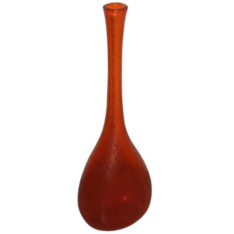 Vase Bottle Flavio Poli For Seguso Design 1960s Murano Art Glass