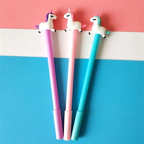 Korean Stationery 05mm Cute Kawaii Gel Pen Unicorn Neutral Pens