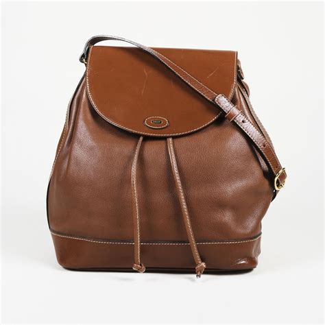 Bally Vintage Leather Crossbody Bag In Brown Lyst