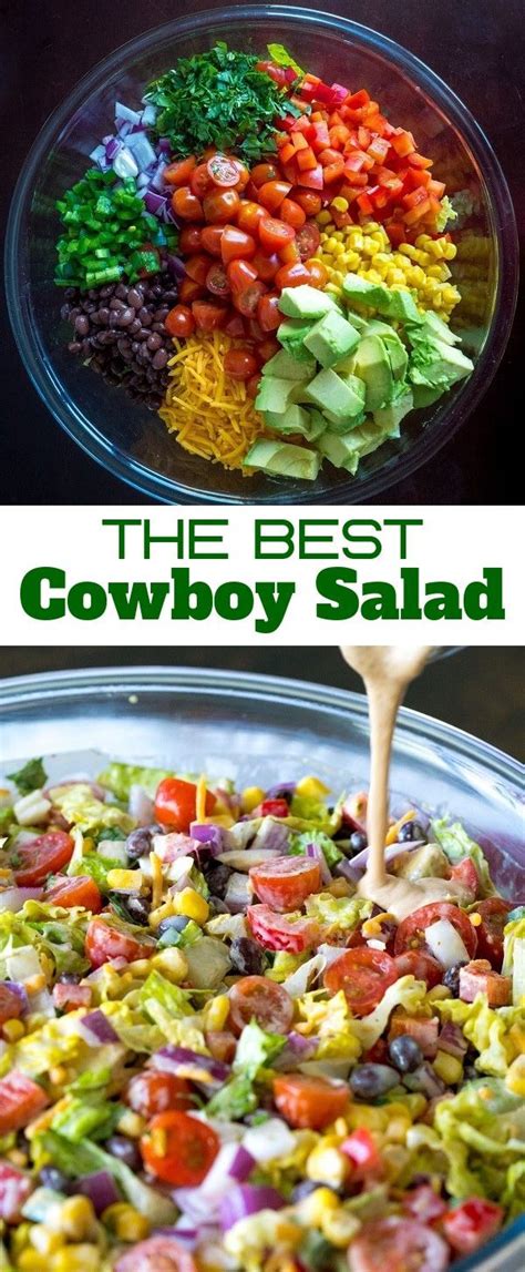 The Best Cowboy Salad Cowboy Salad Salad Recipes Pasta Varieties