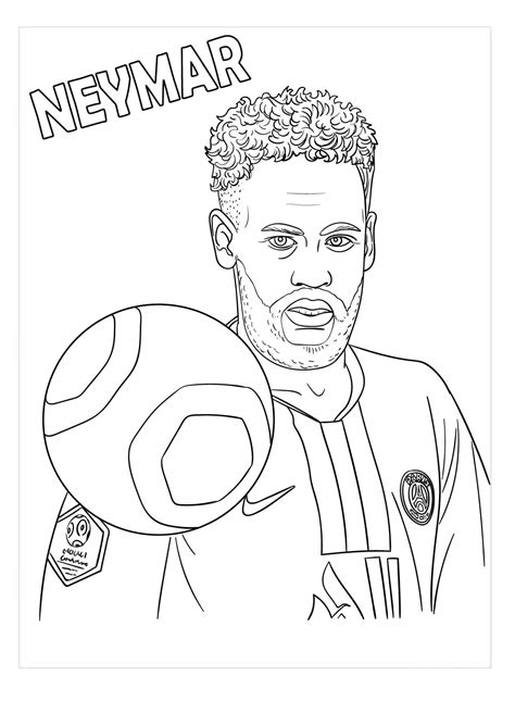 Neymar Simples Para Colorir Imprimir E Desenhar Colorir Me