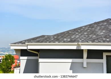 Asphalt Roofing Shingles Sky Background Stock Photo 1383744647 ...