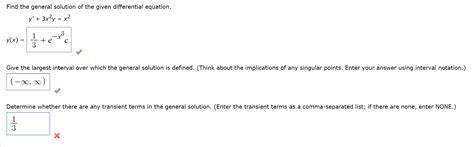 Solved Find The General Solution Of The Given Differential Chegg