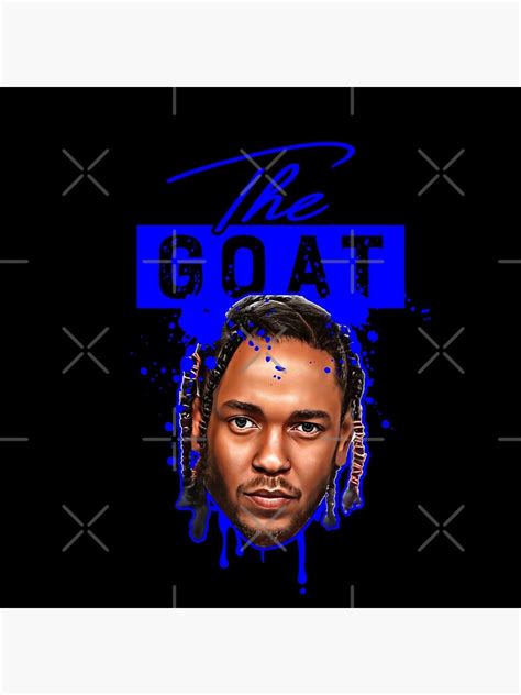 K Dot The Rap Goat Hip Hop Illustration Portrait Blue ©music