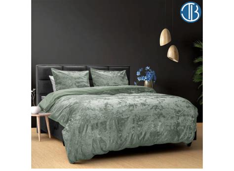 Sleeptime Dekbedovertrek Crystal Velvet Groen TrendyBed