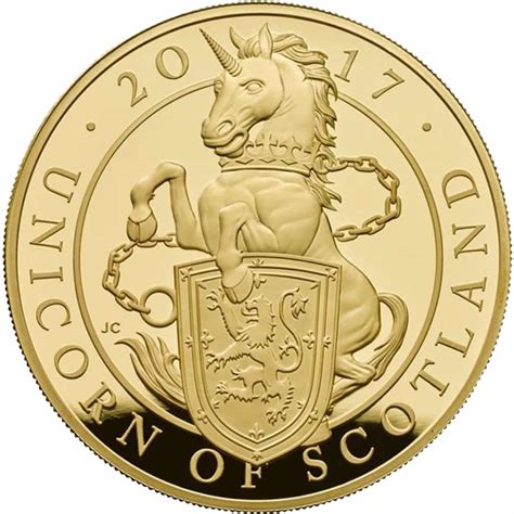 5 Unze Gold The Queen S Beasts Unicorn Of Scotland 2017 PP Auflage 75