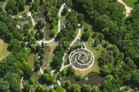 Bremen Von Oben Parkanlage Mit Rosengarten Im Botanischen Garten In