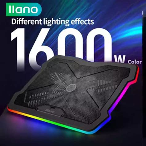 Llano Gaming Laptop Cooler Stand Notebook Big Power Speeds Fan Rgb