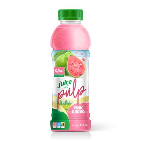 Fruit Drinks Rita Guava Juice With Pulp 450 Ml Pet Bottle