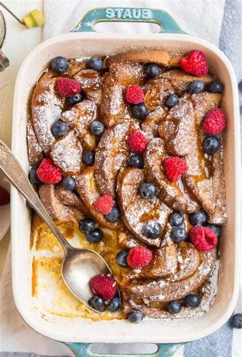 Sweet And Fluffy Overnight French Toast This Easy French Toast Casserole Is Assemb French