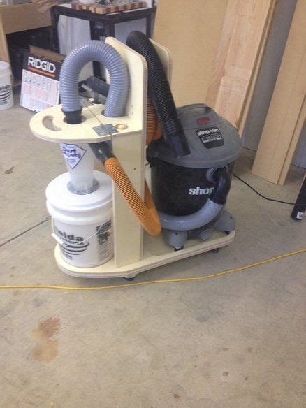 Shop Vac And Cyclone Separator Cart Shop Vac Shop Dust Collection Woodworking Tips