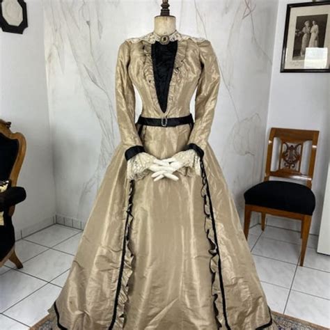 1890 Afternoon Dress Antique Dress Antique Gown Victorian Dress Day