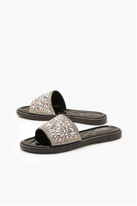 Embellished Slides Embellished Embellished Slides Jelly Sandals