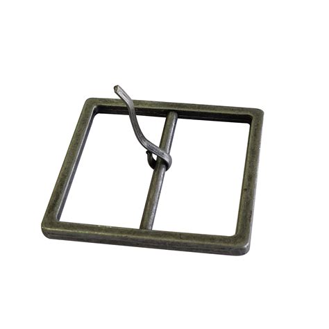 Metal Square Single Prong Pin Belt Buckle Fits Tongue Leather Belts