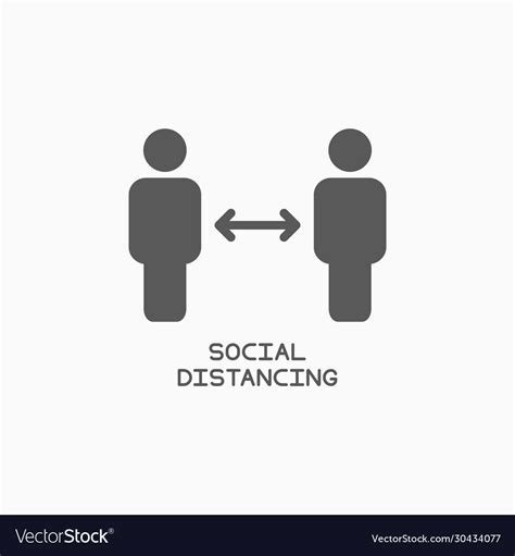 Social Distancing Icon Safe Distancing Royalty Free Vector