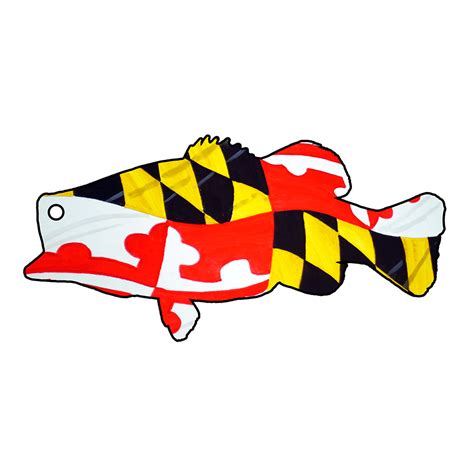 Maryland Flag Largemouth Bass [stk1421] 6 99 Wildlife Art Decals And More