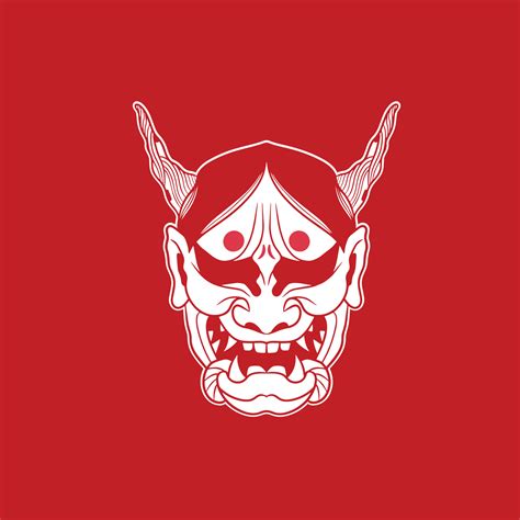 Japanese Demon Oni Mask Logo Design Vector Illustration 20618167 Vector