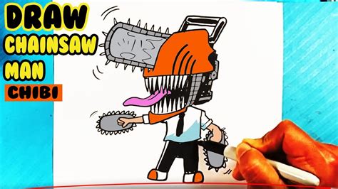 EASY How To Draw CHAINSAW MAN Chibi YouTube