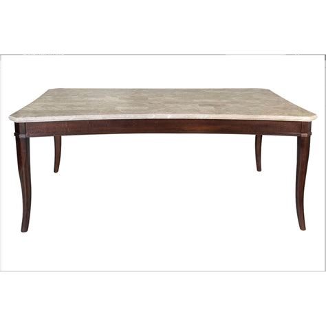 Marseille Marble Top Dining Table In Cherry Homesquare