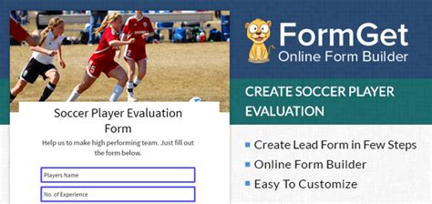 Soccer Player Evaluation Form For Sports Training Centers Formget