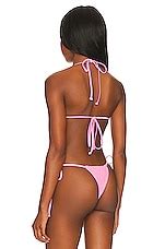 Frankies Bikinis Tia Ribbed Bikini Top In Distorted Pink Revolve