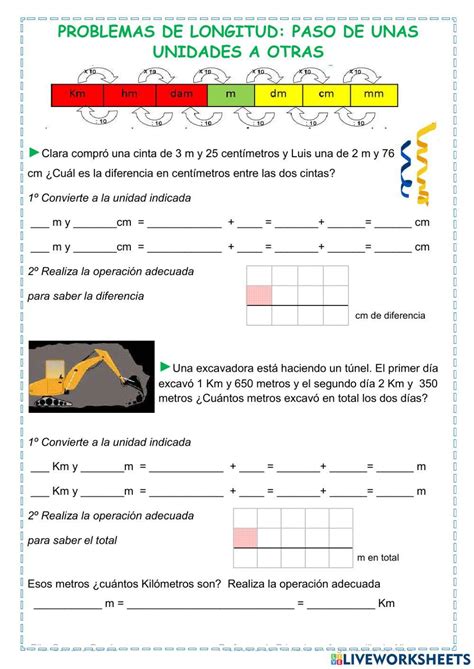 Problemas Medidas De Longitud Exercise Live Worksheets