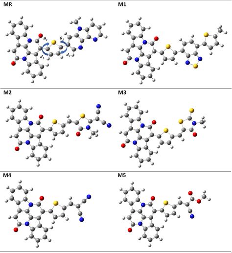 Optimized Geometries Of Reference Molecule Mr And Proposed Molecules