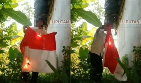 Remaja Di Pontianak Bakar Bendera Merah Putih Polisi Pelaku Sudah