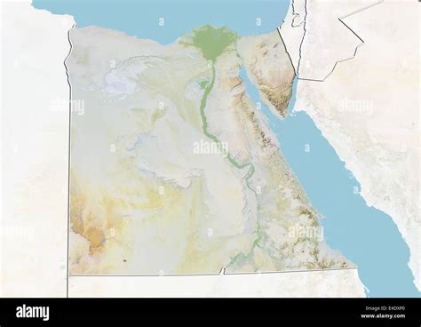 Egitto Mappa Mappa Fisica Disegnata A Mano Foto Stock Alamy Porn Sex