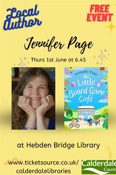 Jennifer Page Author Event At Hebden Bridge Library Event Tickets