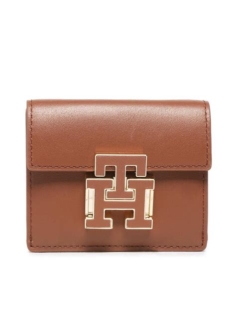 Tommy Hilfiger Kleine Damen Geldb Rse Push Lock Leather Wallet