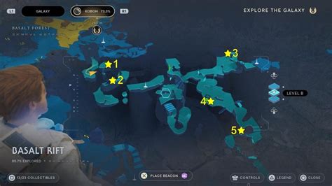 Emplacements des trésors de Basalt Rift Guide du survivant SW Jedi
